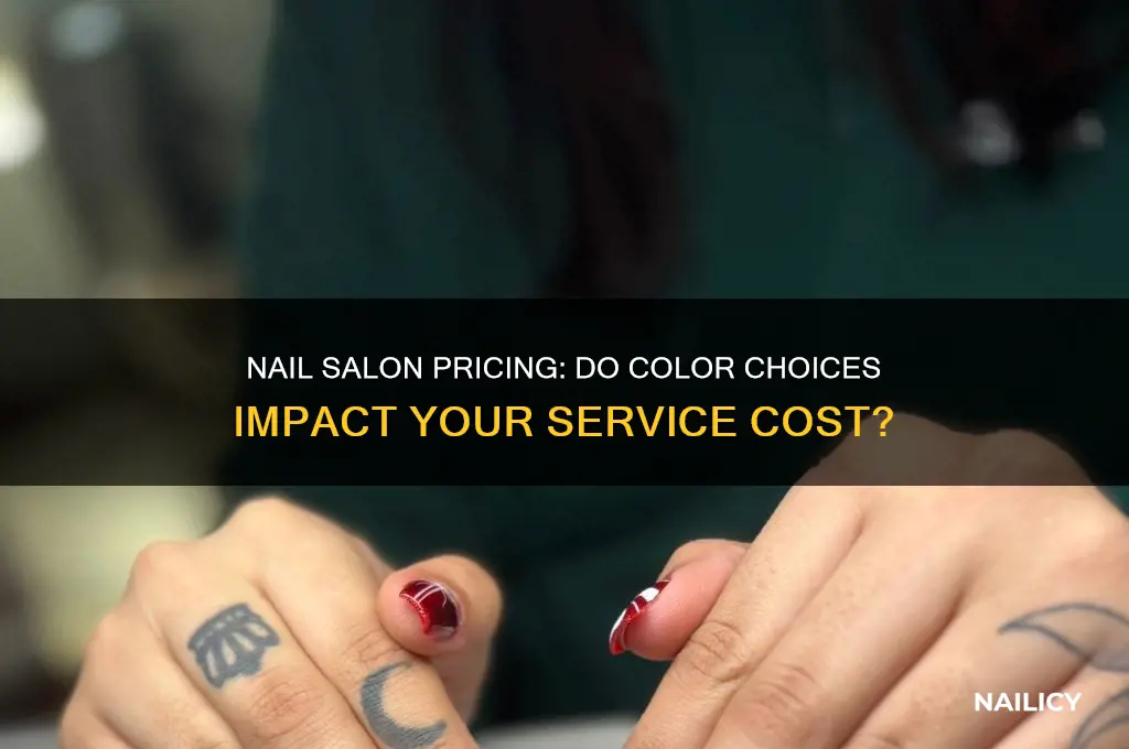 do nail salons charge extra for different colors