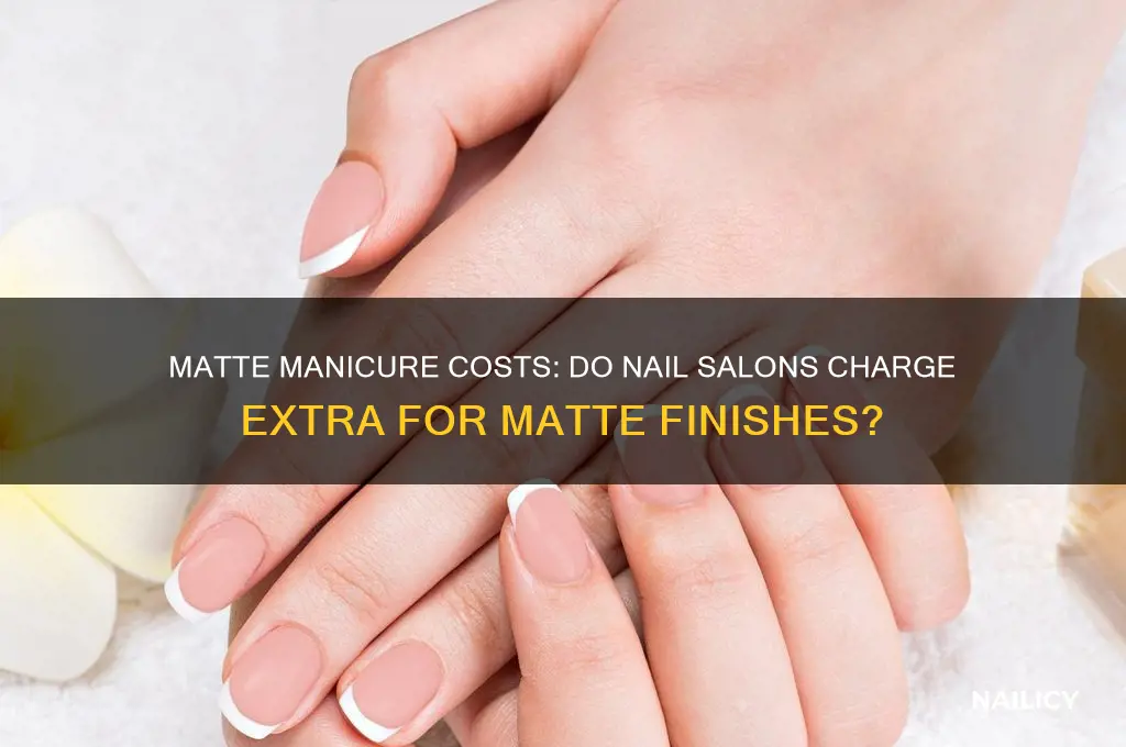 do nail salons charge extra for matte