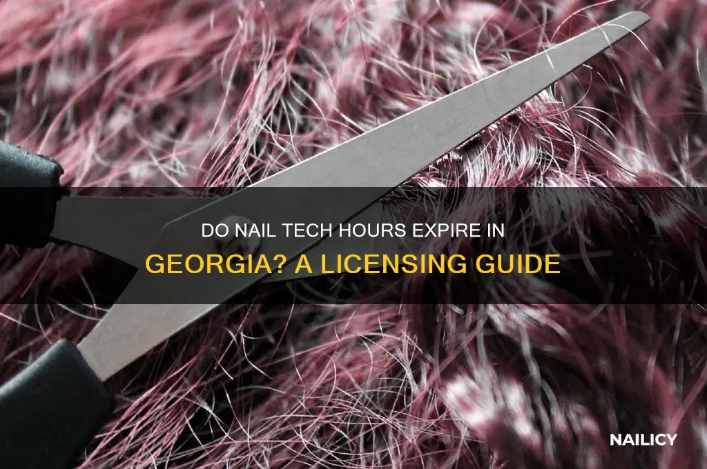 do nail tech hours expire in ga