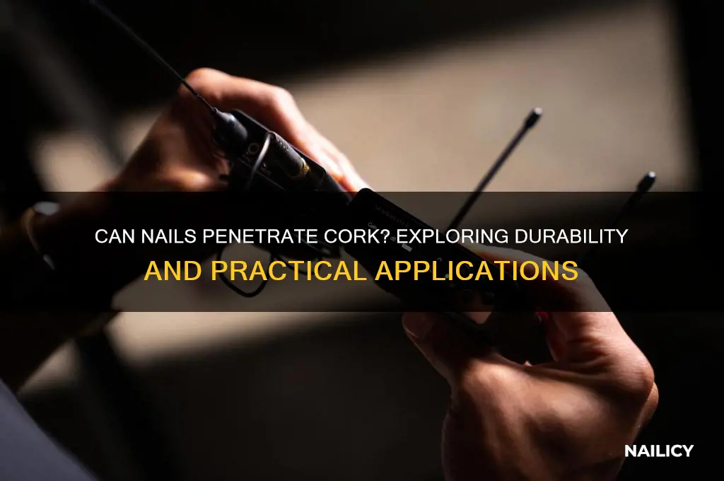 do nails go through cork
