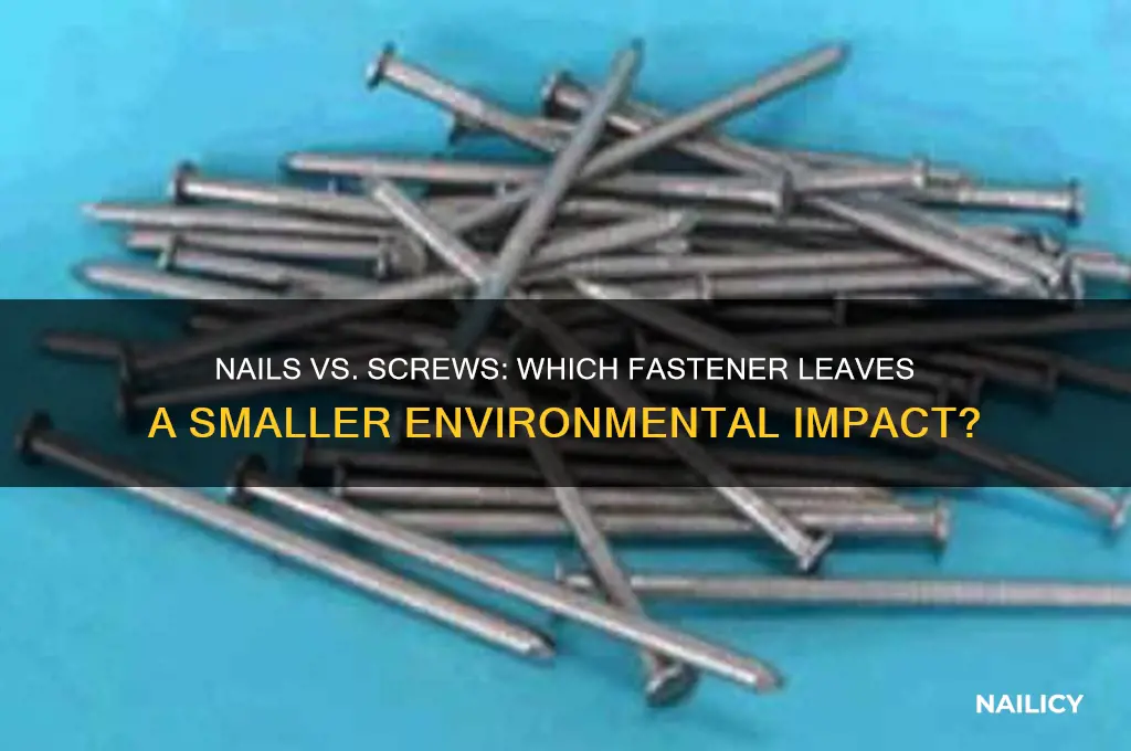 do nails leave less impact than screws