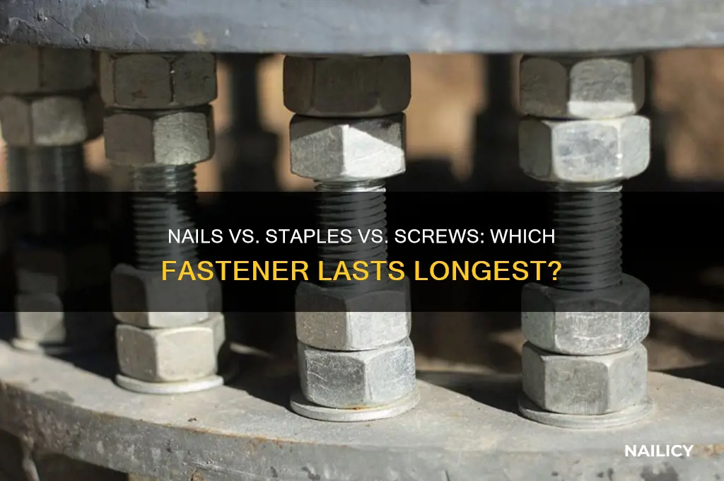 do nails staples or screws holdup the longest