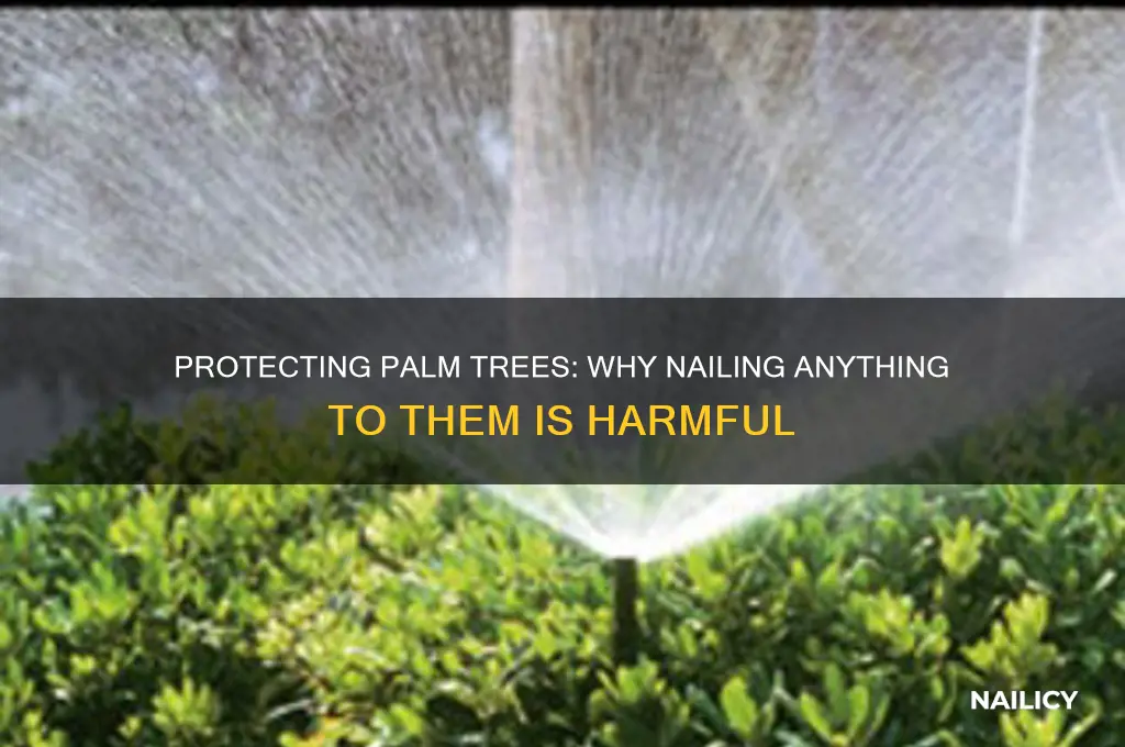do not nail anything to a palm tree