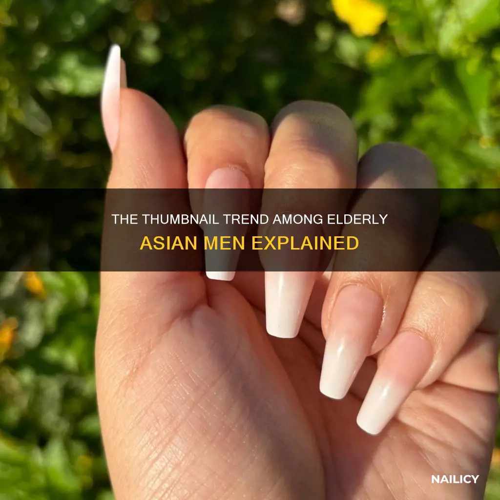 do old asian men let their thumb nails grow