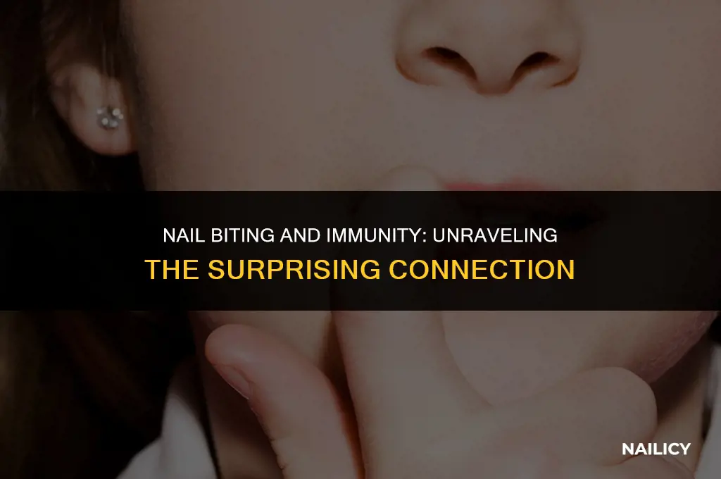 do people who bite their nails get sick less