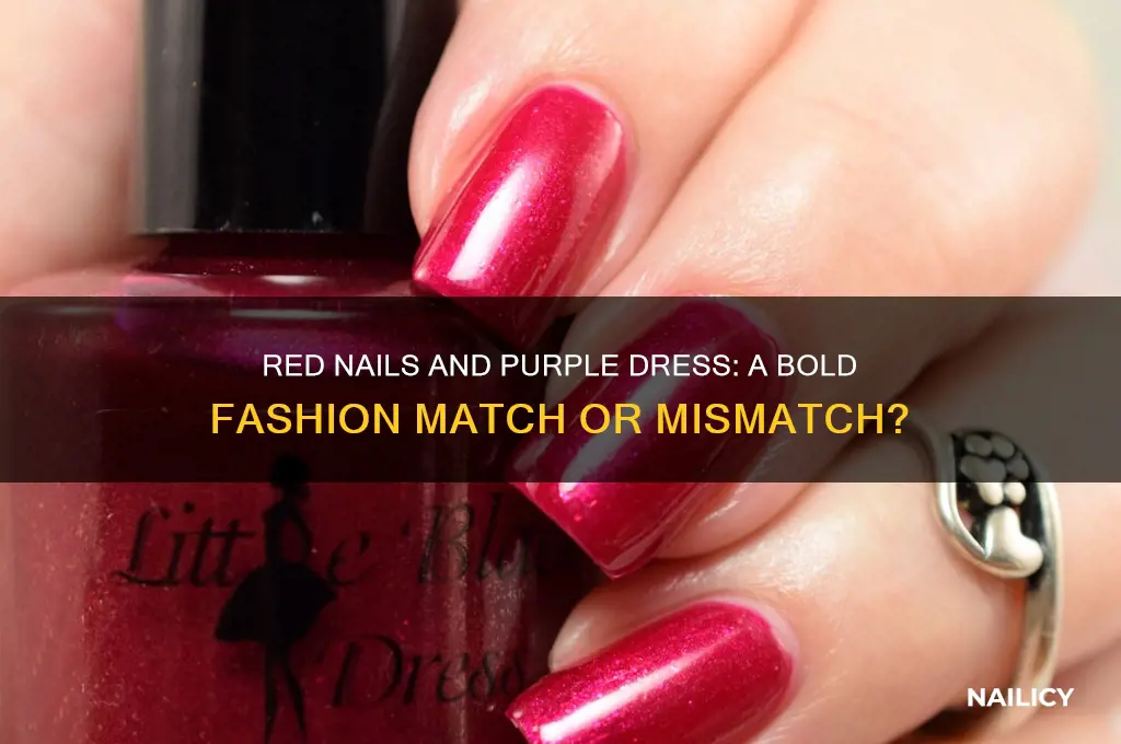 do red nails go with purple dress