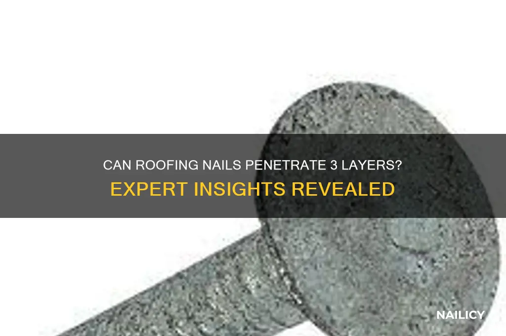 do roofing nails go through 3 layers