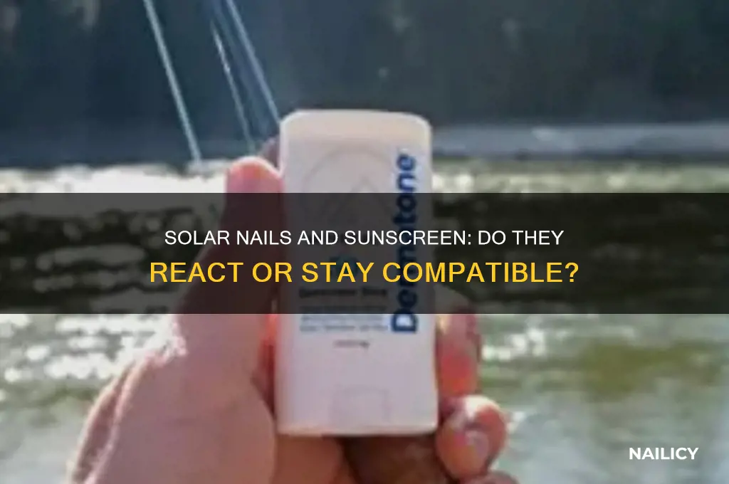 do solar nails react to sun screen