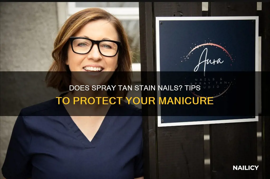 do spray tans stain nails