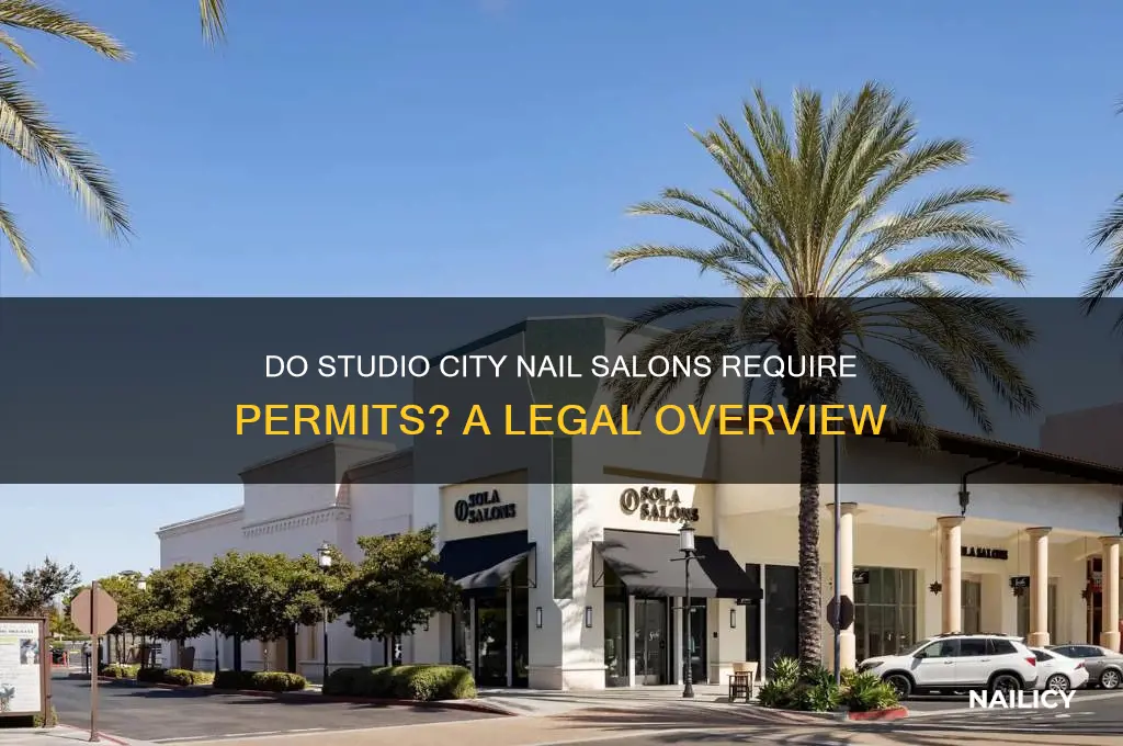 do studio city nail salons need permits