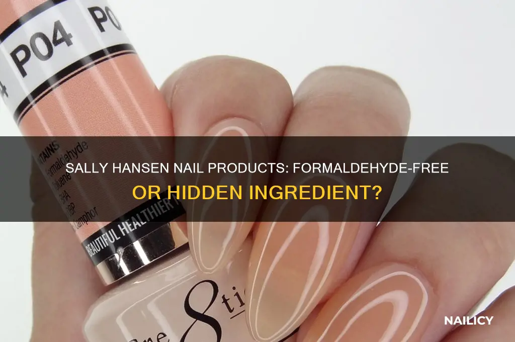 do the sally hansen nail products have formaldehyde