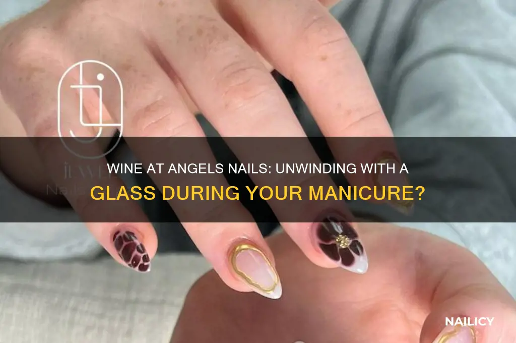 do they have wine at angels nails