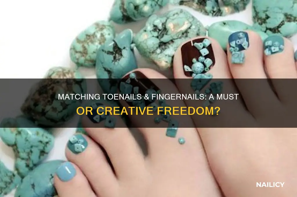 do toe and nail polish have to match