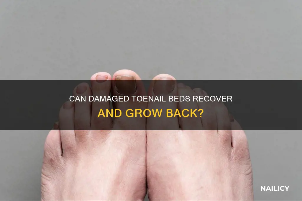 do toe nail beds grow back