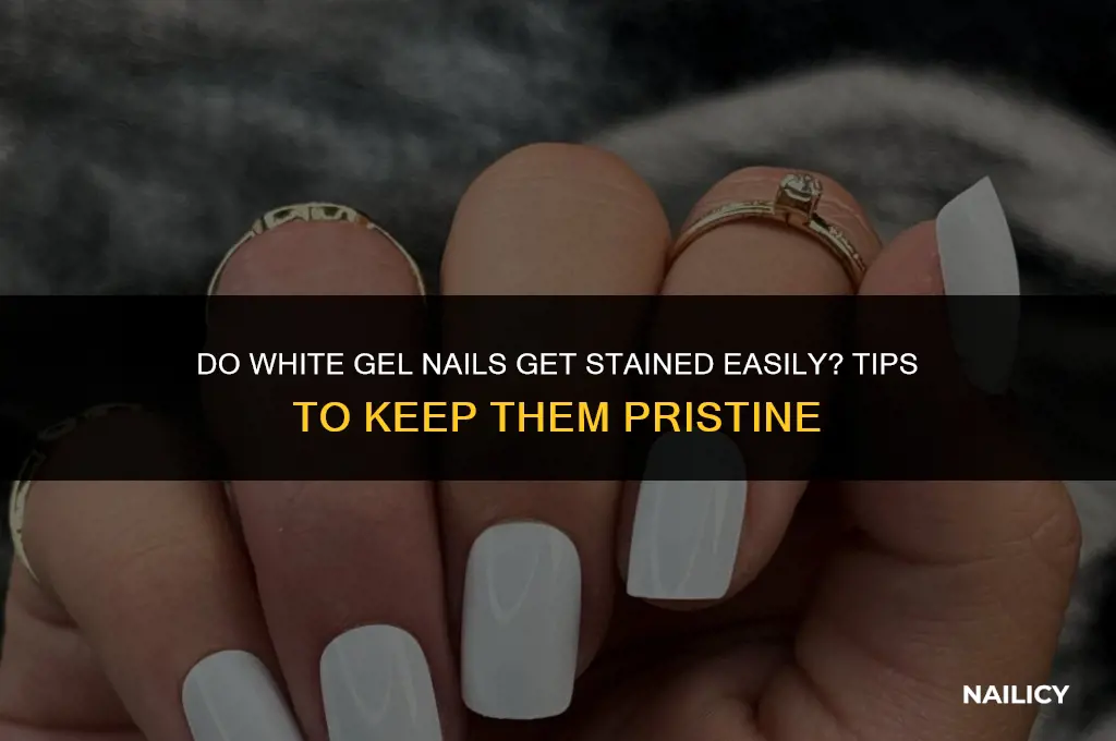 do white gel nails get stained