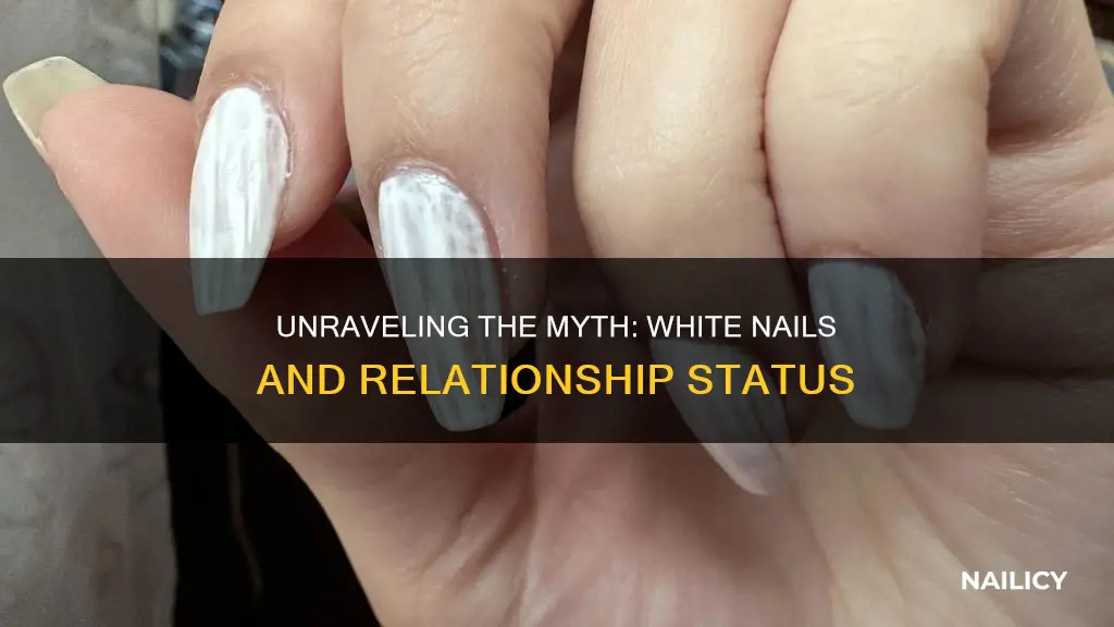 do white nails mean single