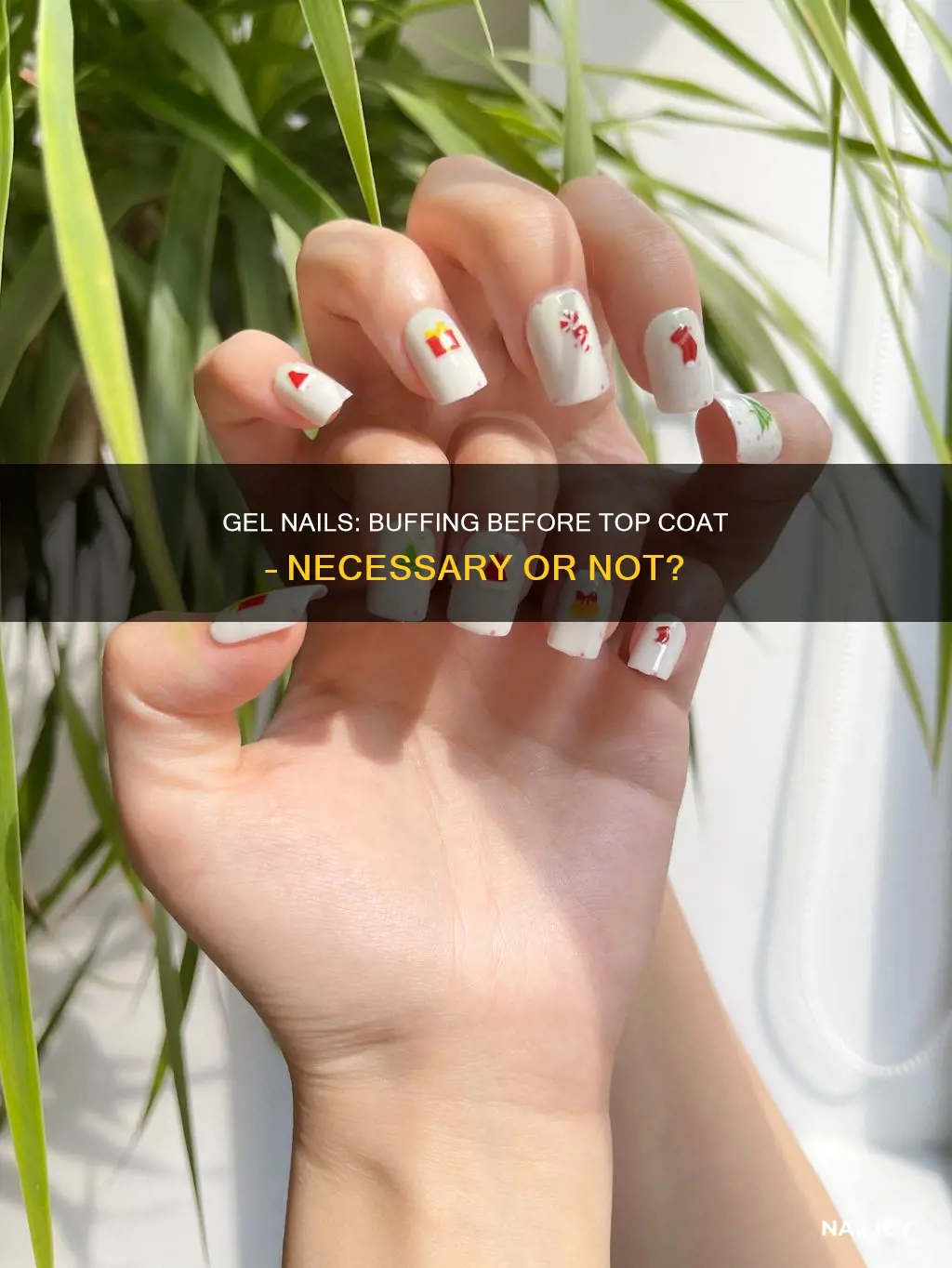 do you buff gel nails before top coat