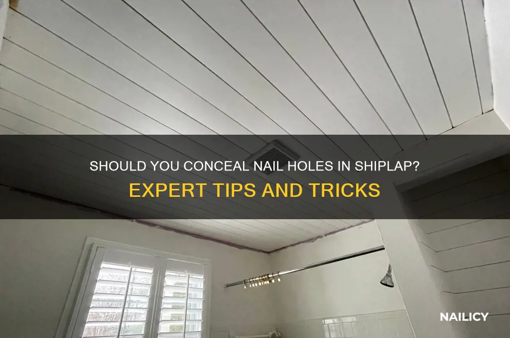 do you cover nail holes in shiplap