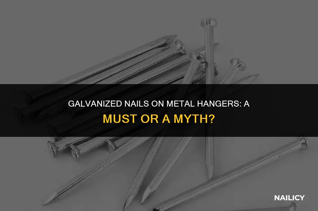 do you have to use galvanized nails on metal hangers