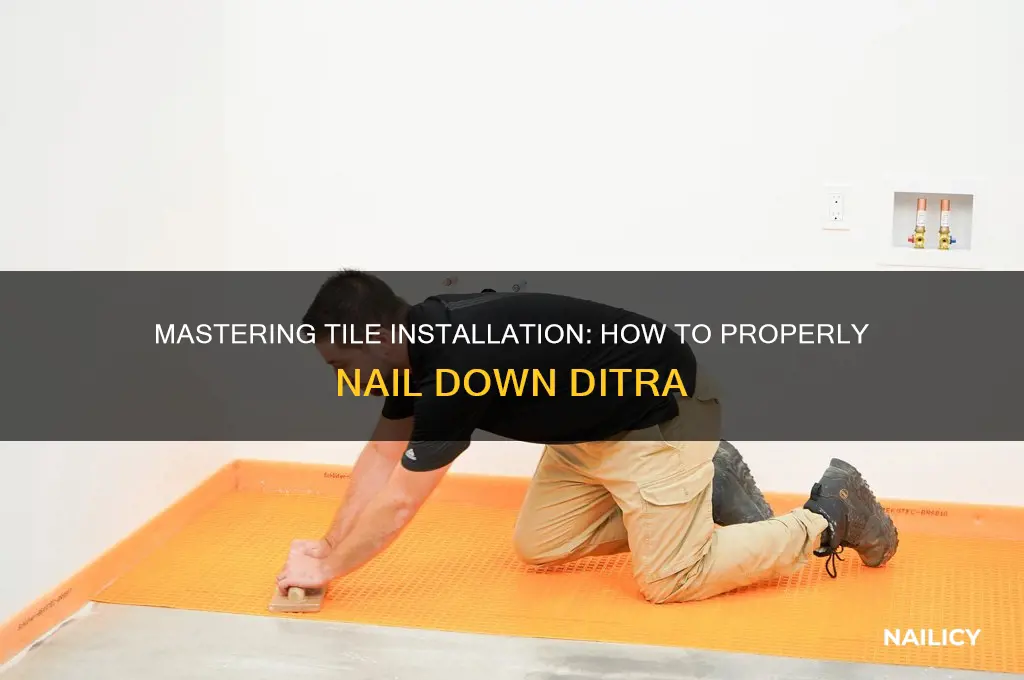 do you nail down ditra