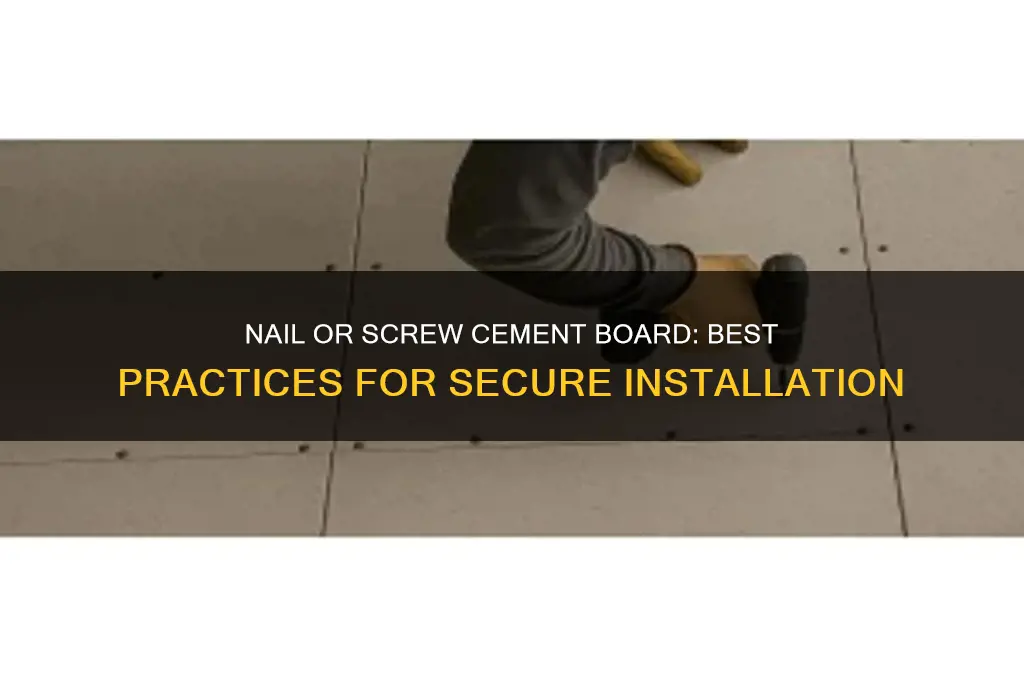 do you nail or screw cement board