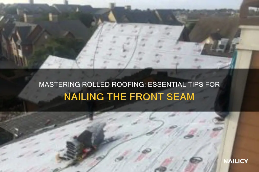do you nail the front of rolled roofing