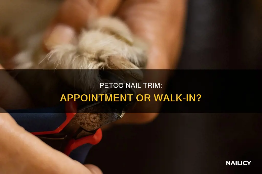 do you need an appointment for nail trim at petco