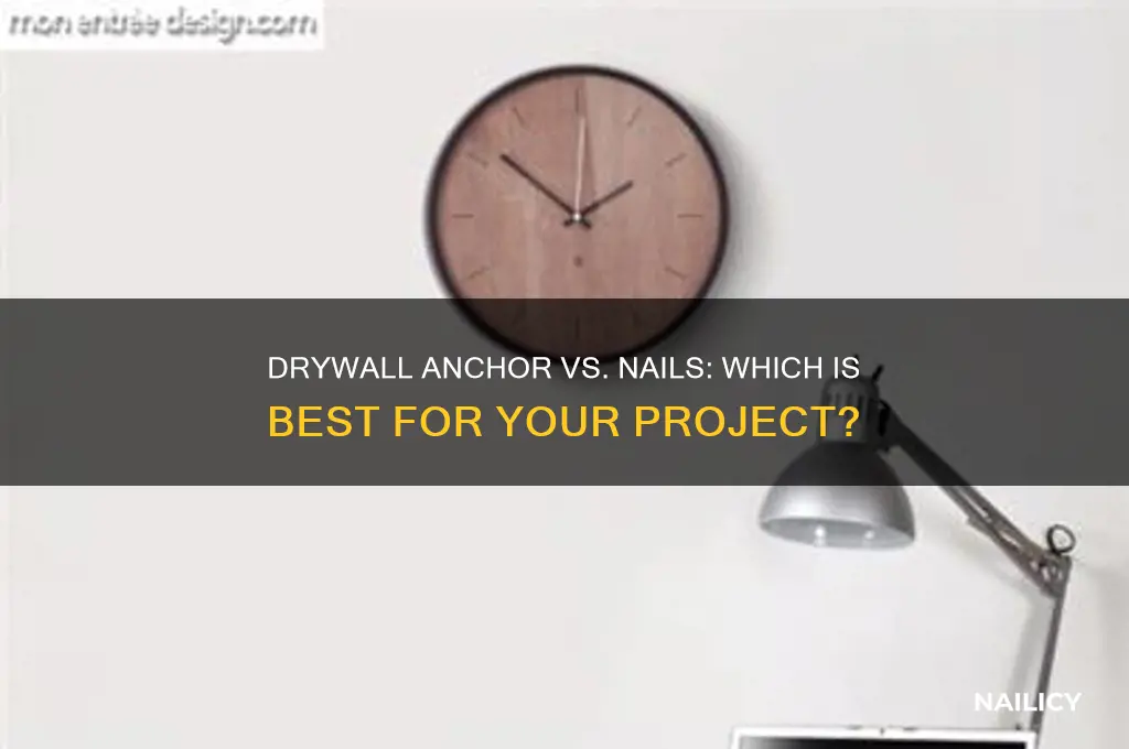 do you need drywall anchor for nails