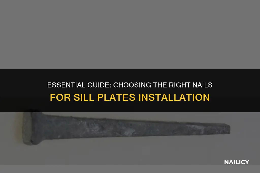do you need to use special nails in sill plates