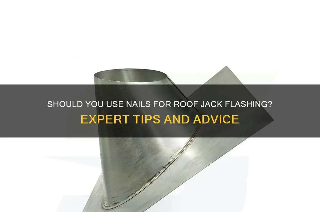 do you put nails in roof jack flashing