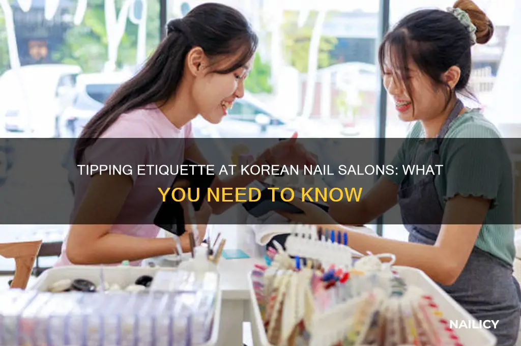 do you tip at nail salons in korea