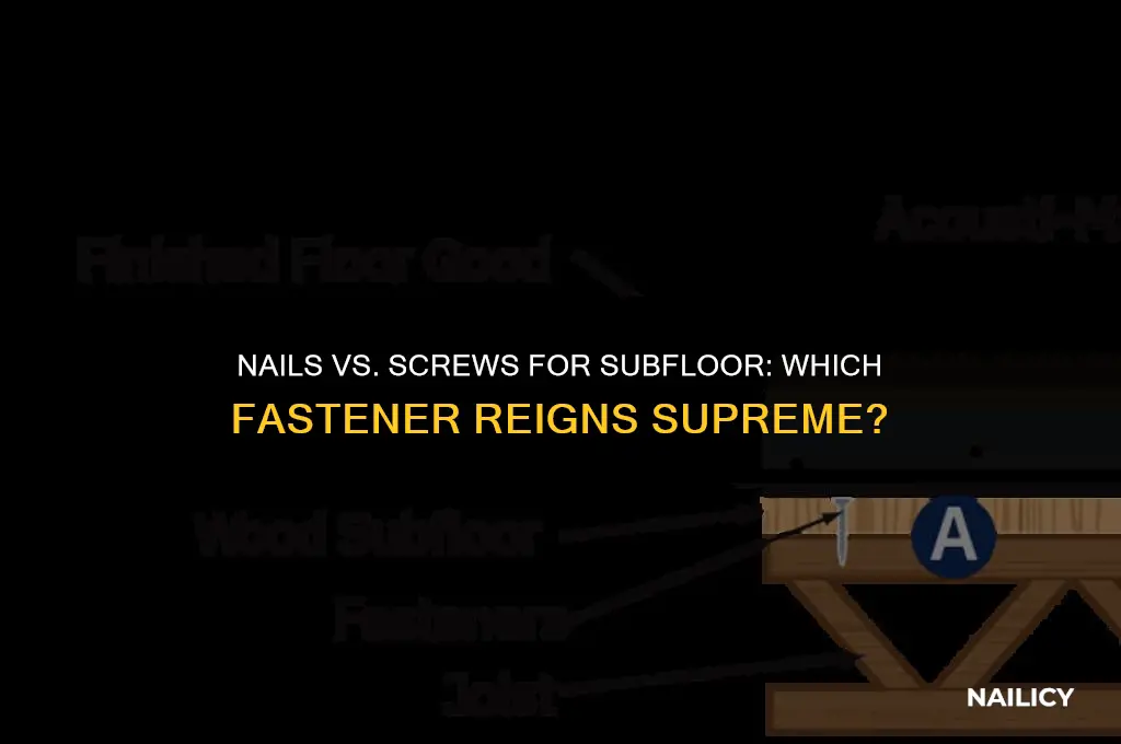 do you use nails or screws for subfloor