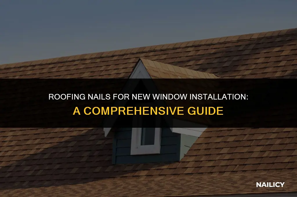 do you use roofing nails for new window install
