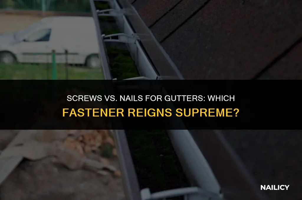 do you use screws or nails for gutters