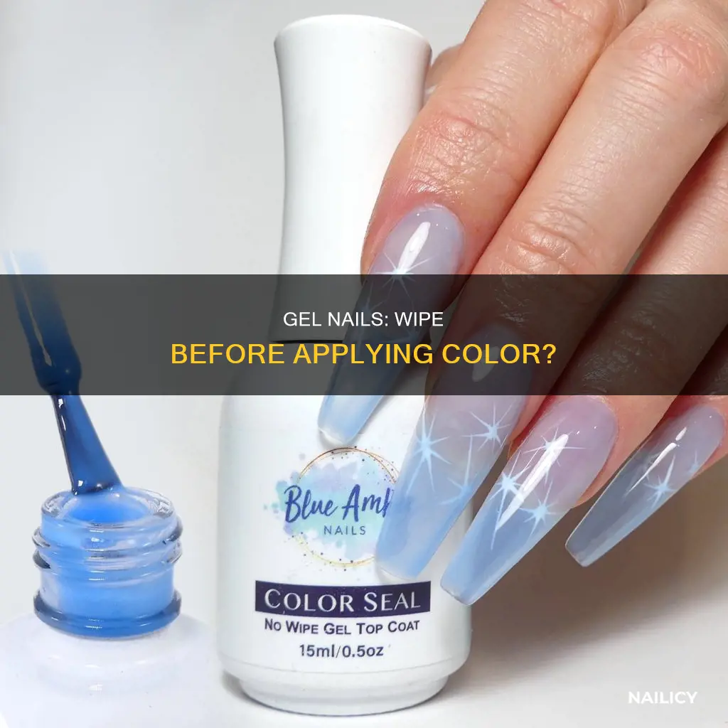 do you wipe nails before applying gel color