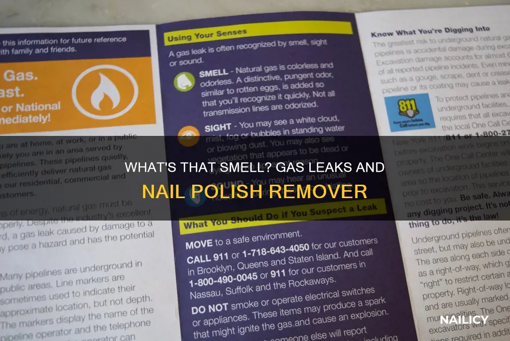 does a gas leak smell like nail polish remover