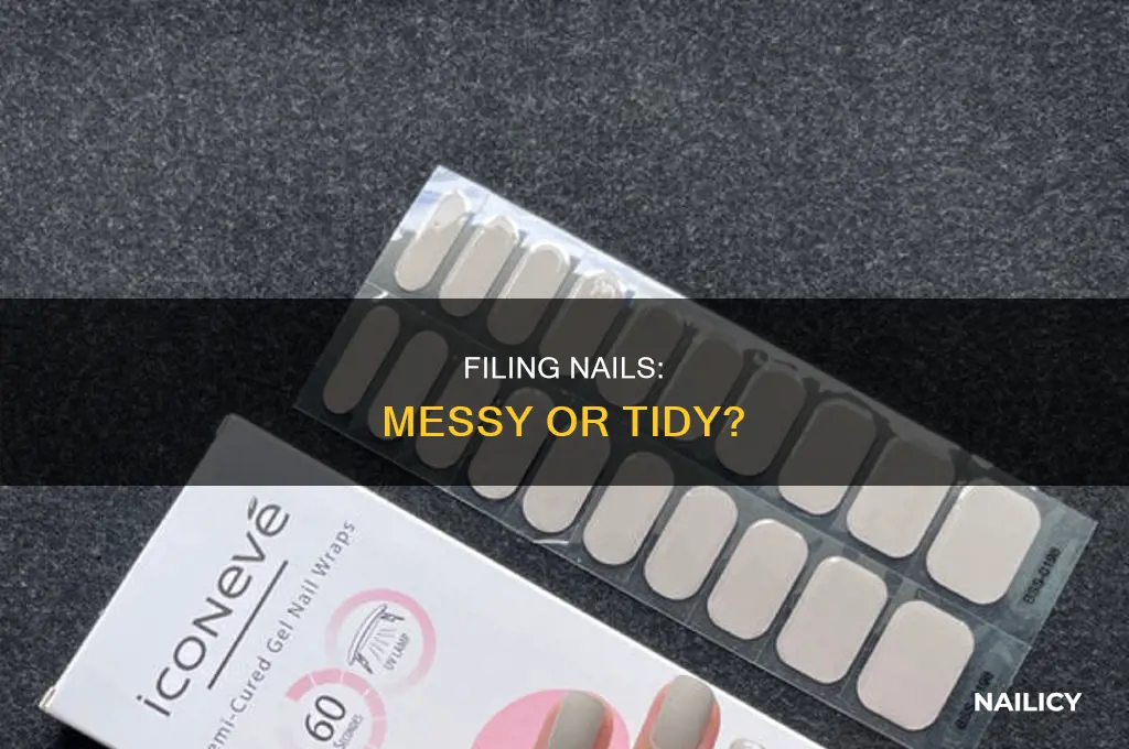 does a nail file make a mess filing nails