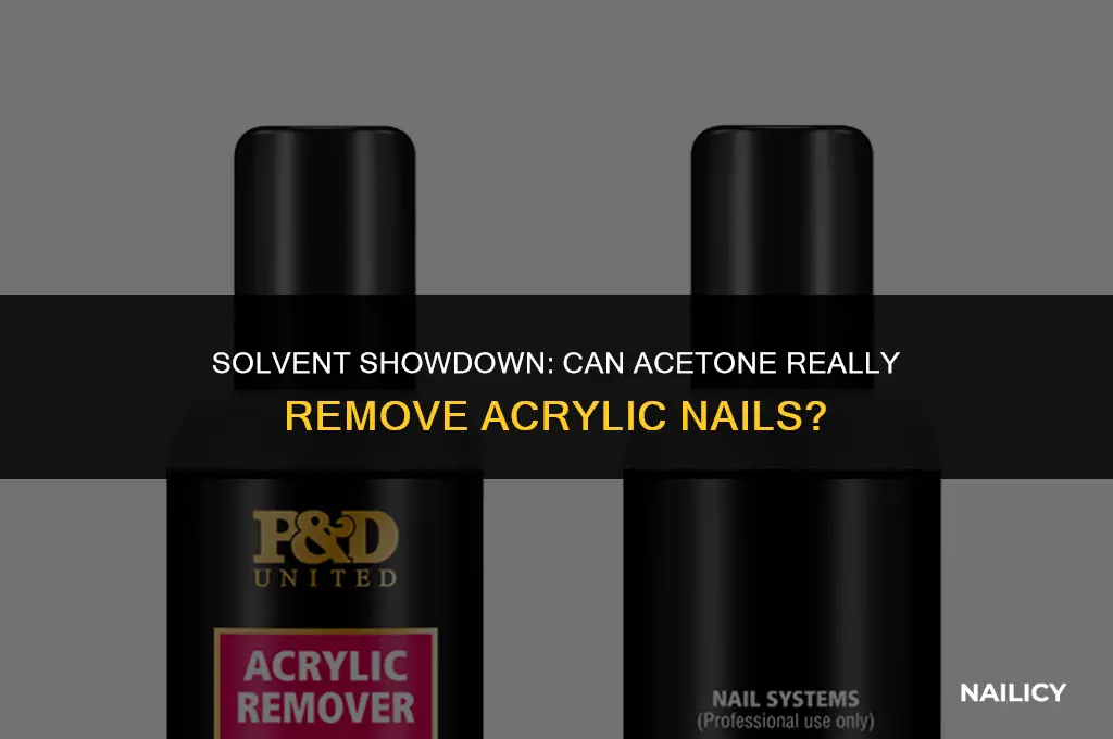 does acetone get acrylic nails off