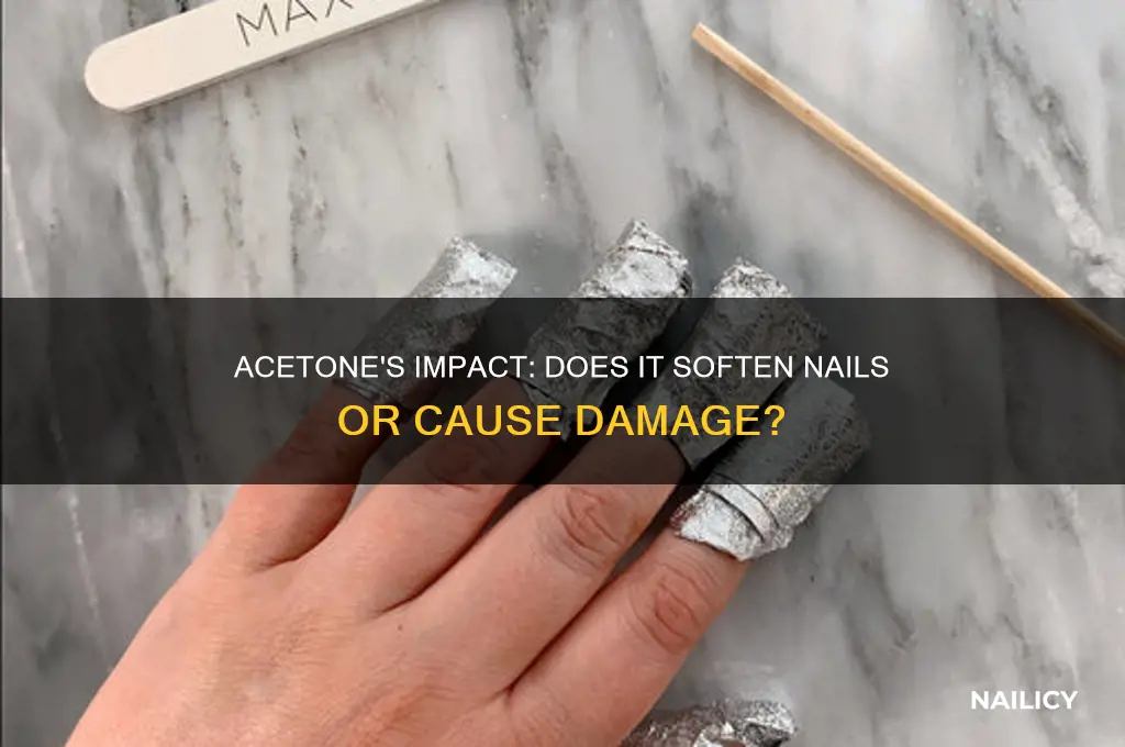 does acetone soften nails