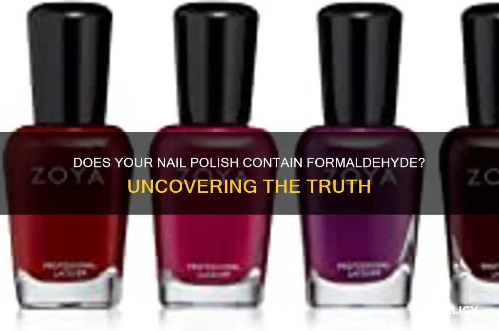 does all nail polish contain formaldehyde