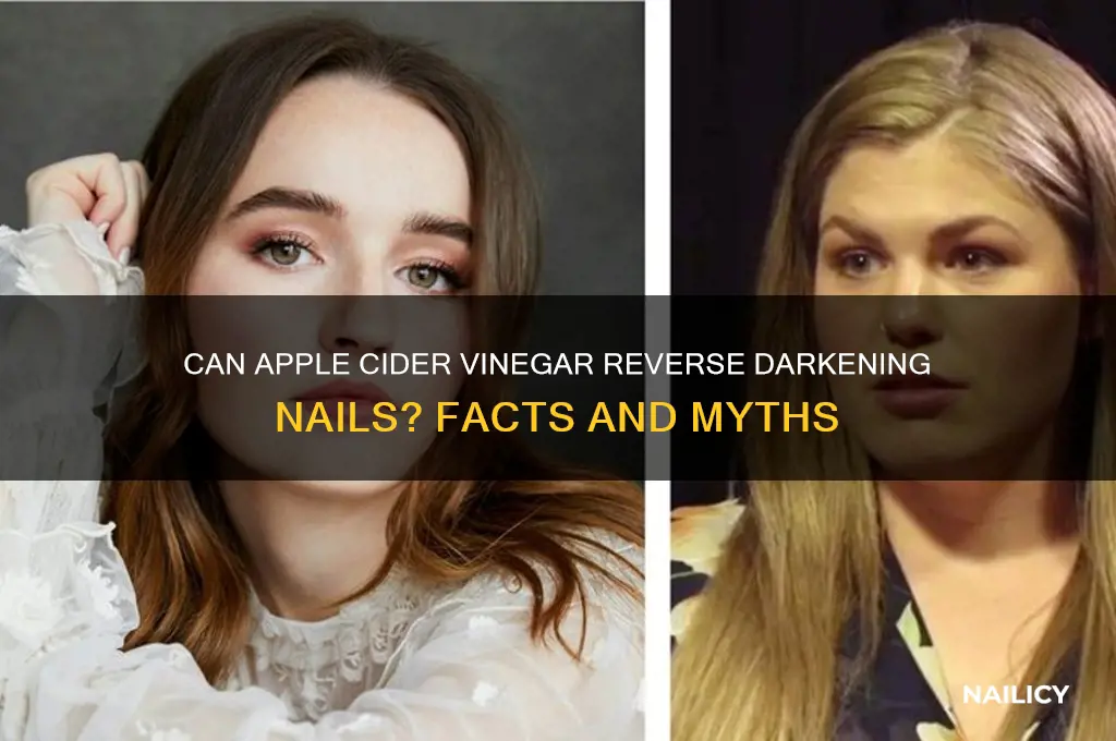 does apple cider vinegar cure darkening nails