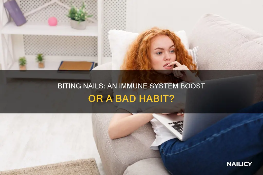 does biting finger nails improve your immune system