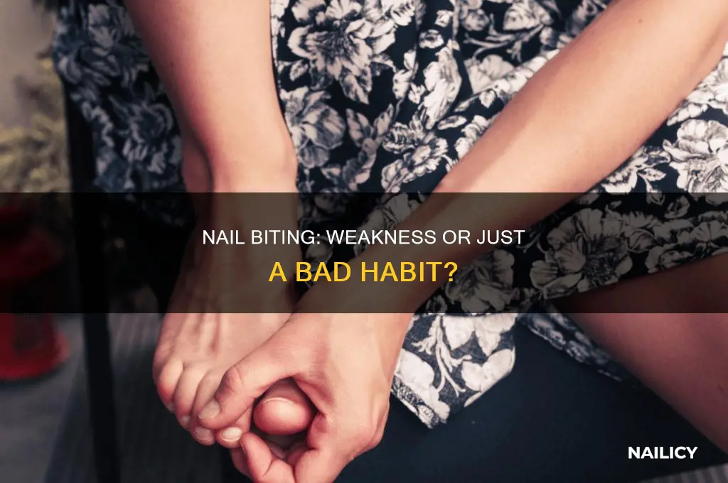 does biting nails make them weak