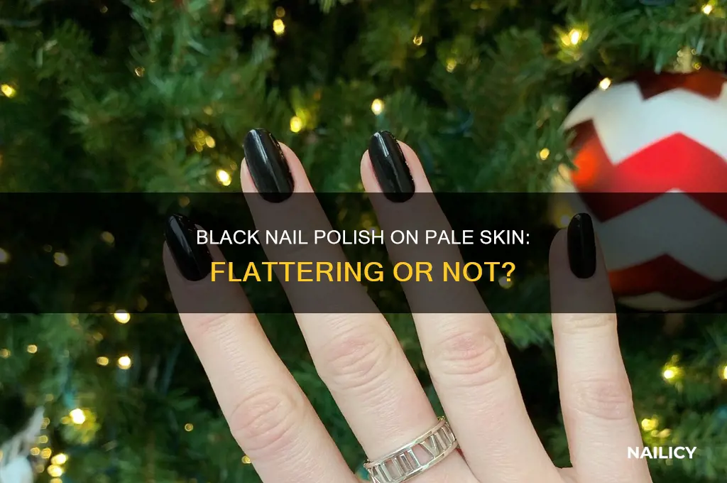does black nail polish look good on pale skin