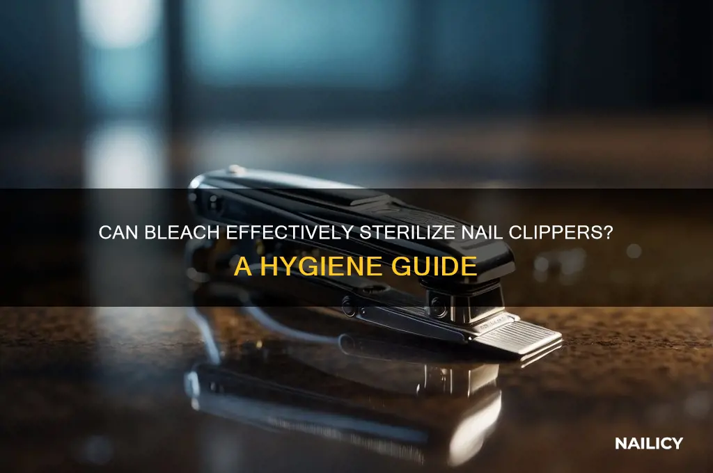 does bleach sterilize nail clippers