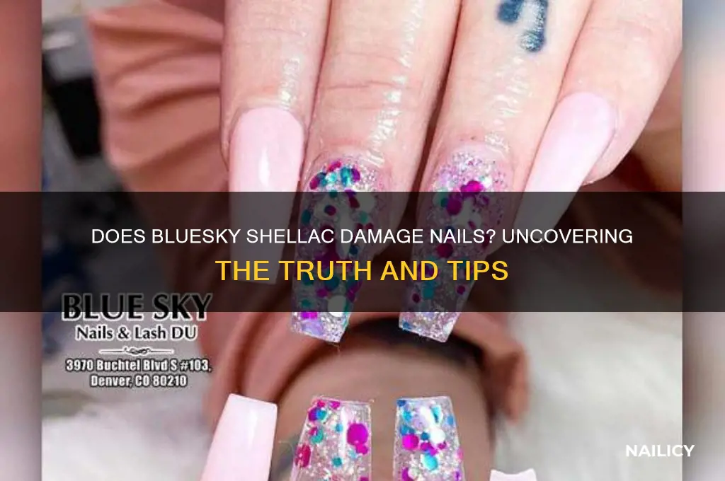 does bluesky shellac damage nails