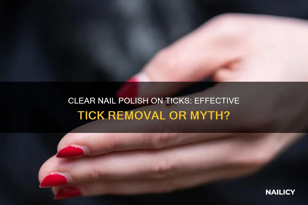 does clear finger nail polish kill ticks