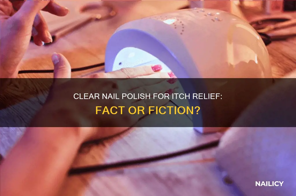 does clear nail polish stop itching