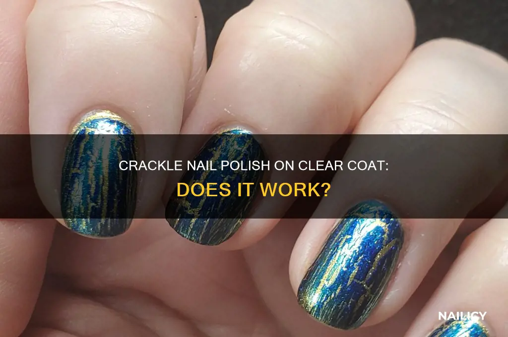 does crackle nail polish work on clear coat