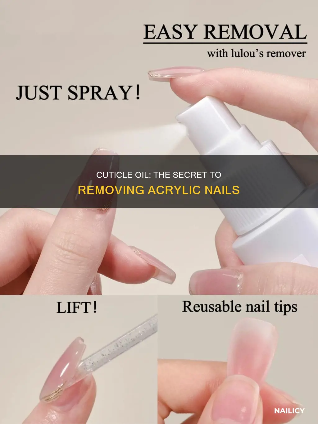 does cuticle oil remove acrylic nails